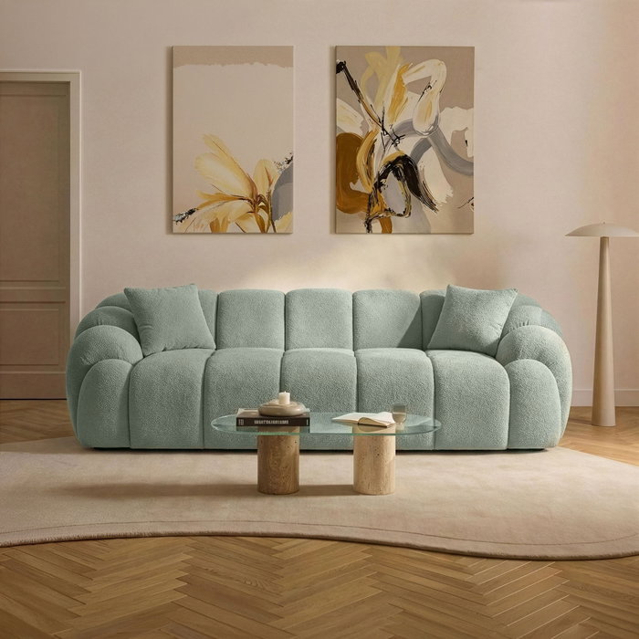 Atelier Del Sofa Octavio - Sofá de 3 plazas Turquesa Atelier Del Sofa Octavio - Sofá de 3 plazas Turquesa